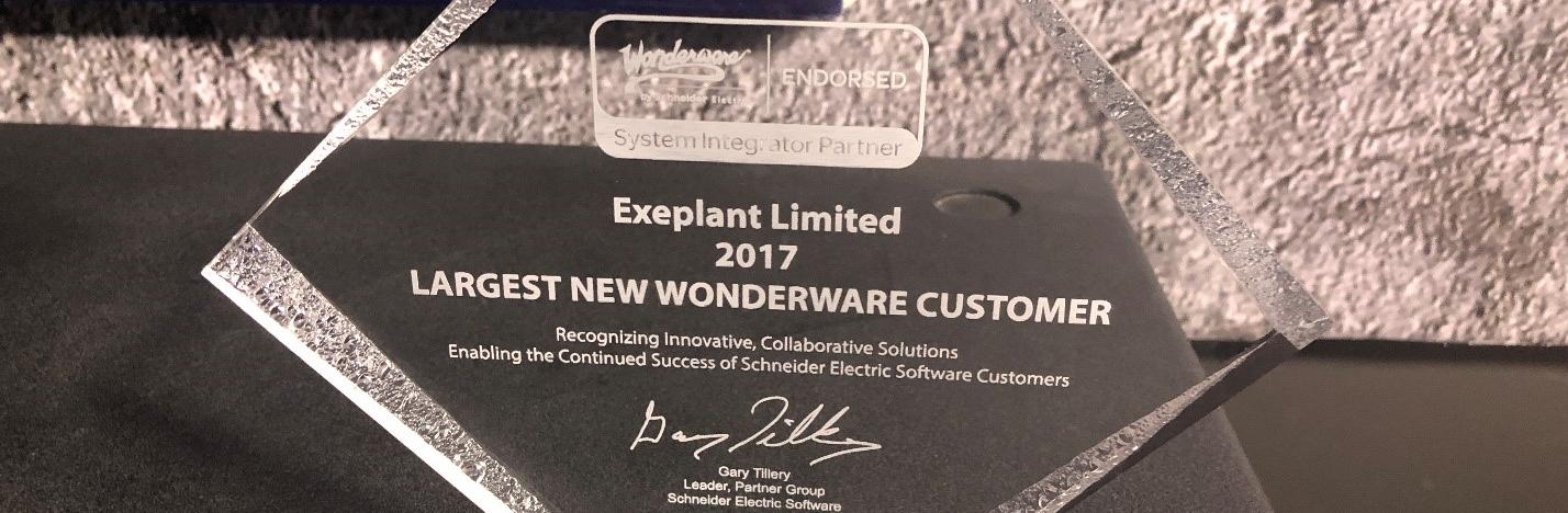 At Wonderware Forum 2018, ExePlant receives award for largest project on Wonderware Platform